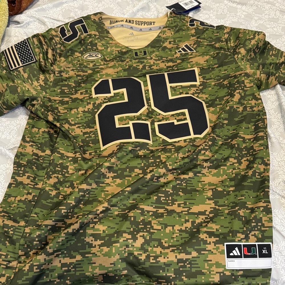 adidas Camo Green Digital #25 Football Jersey
